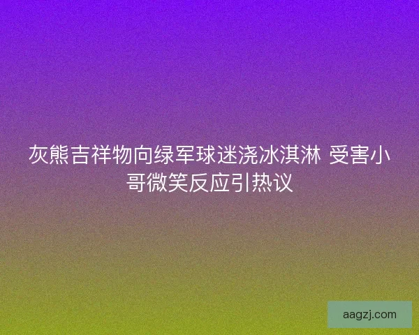 灰熊吉祥物向绿军球迷浇冰淇淋 受害小哥微笑反应引热议 灰熊吉祥物向绿军球迷浇冰淇淋 受害小哥微笑反应引热议